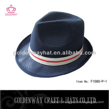 promotional polyester Black Fedora Hat wholesale cheap PP hats